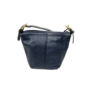 Vintage 80’s Coach Dark Blue Mini Bucket Leather Bag Purse Cross Body